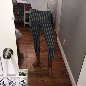 John galt blue and white striped pants!!